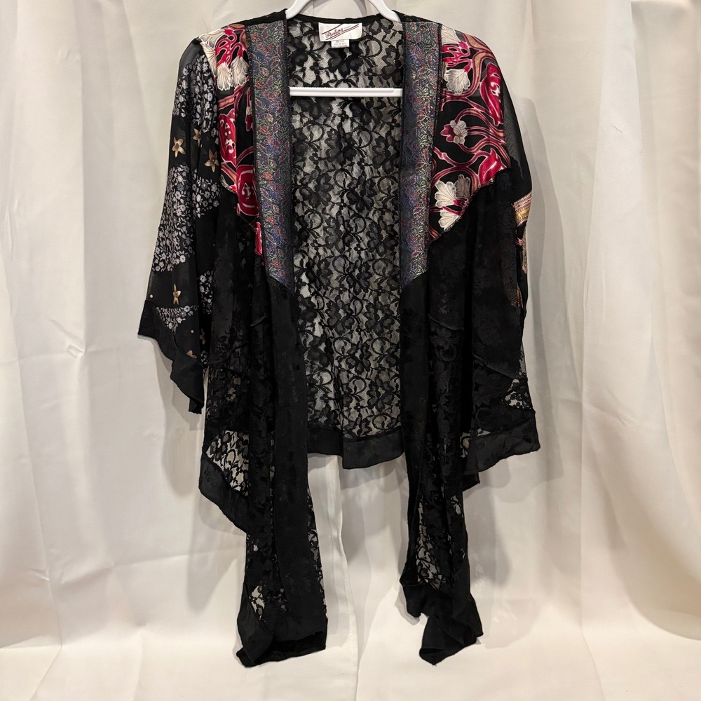 Sterling Styles Kimono Artsy Floral Whimsigoth Fairy Grunge One Size Boho 19333x